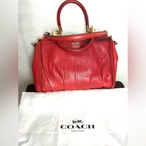 RARE Coach Madison Pinnacle Bag Leather Carrie Satchel #21508